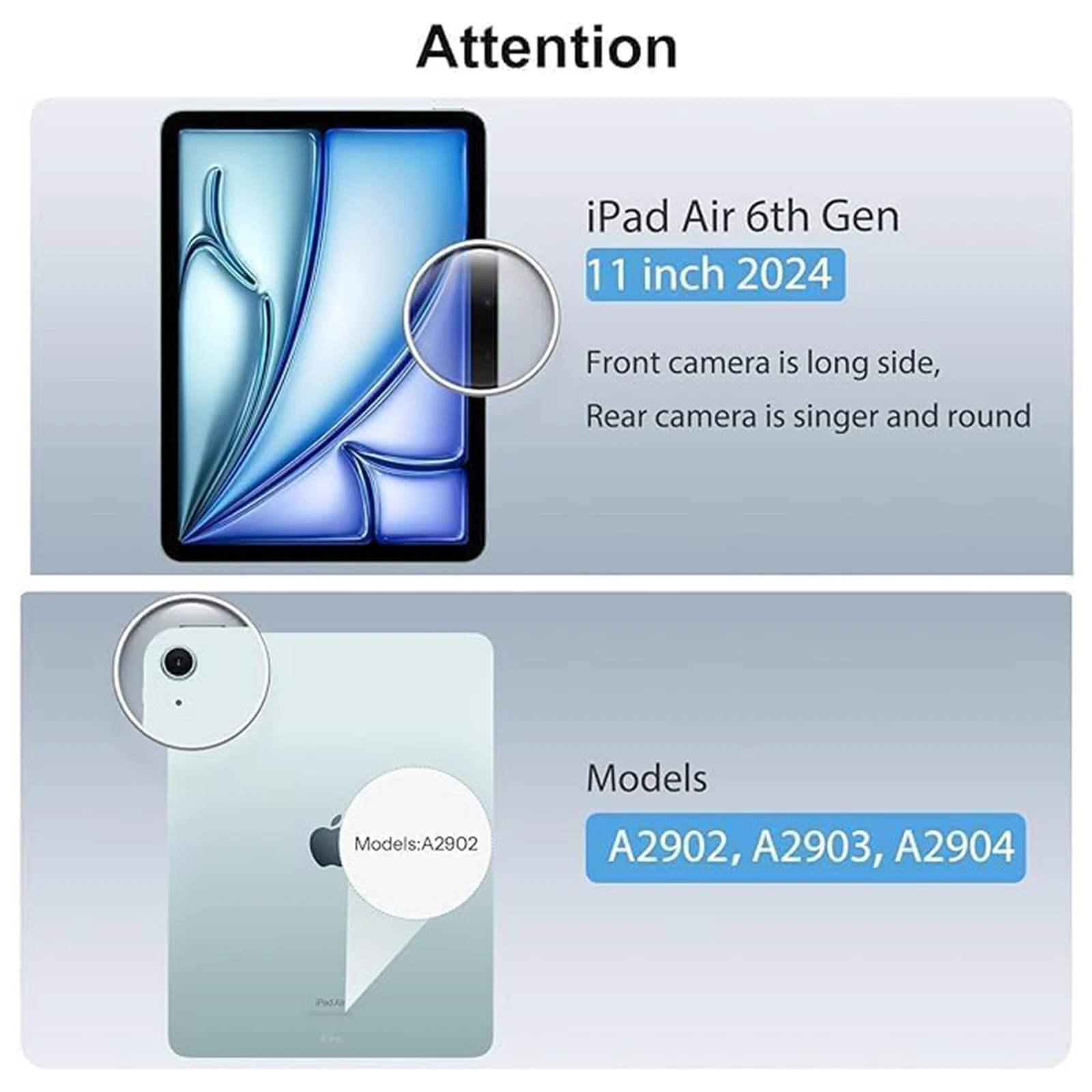 Screen Protector for iPad Air 11 Inch M2 2024 6th Gen Anti-Scratch High Hardness Bubble-Free Tempered Glass for iPad Air 6 11'' 2