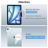 Screen Protector for iPad Air 11 Inch M2 2024 6th Gen Anti-Scratch High Hardness Bubble-Free Tempered Glass for iPad Air 6 11'' 2