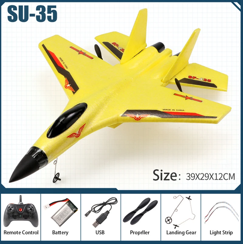 RC Foam Aircraft SU-35 Plane, SU-35 Ceetda Size: 39X29X12CM Remote Control