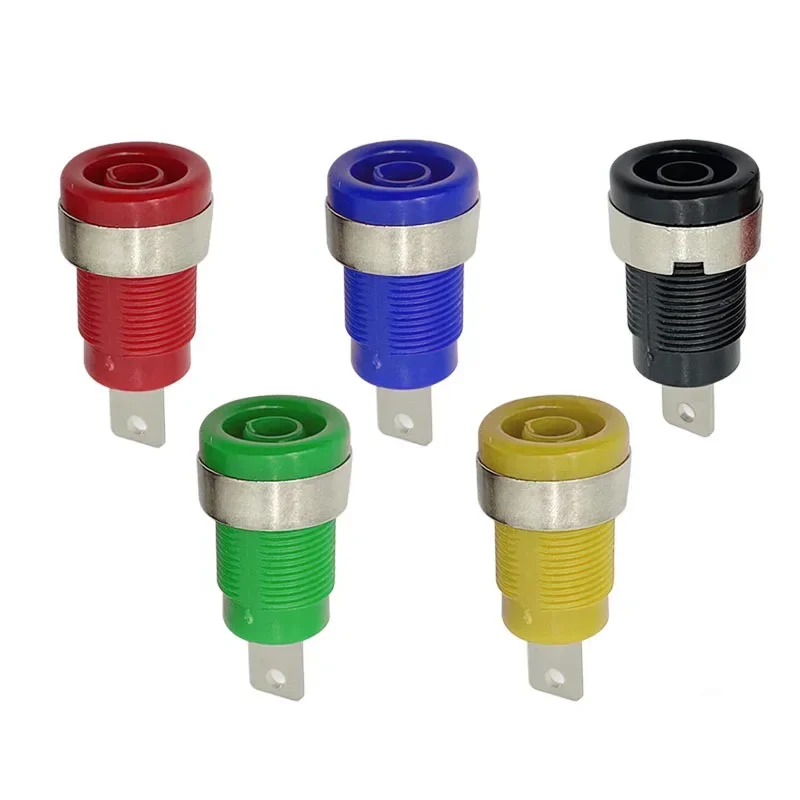 40/200PCS 32A 4mm 5 Colors Insulated Safety Banana Socket Terminal Female Jack Panel Mount Socket Binding Post Wire Connector