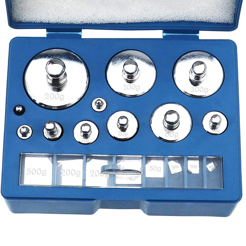 

19Pcs Calibration Gram Weight Tools, Calibration Weight, With 1 Pcs Tweezer 10Mg to 200G Balance, Weighting Tools