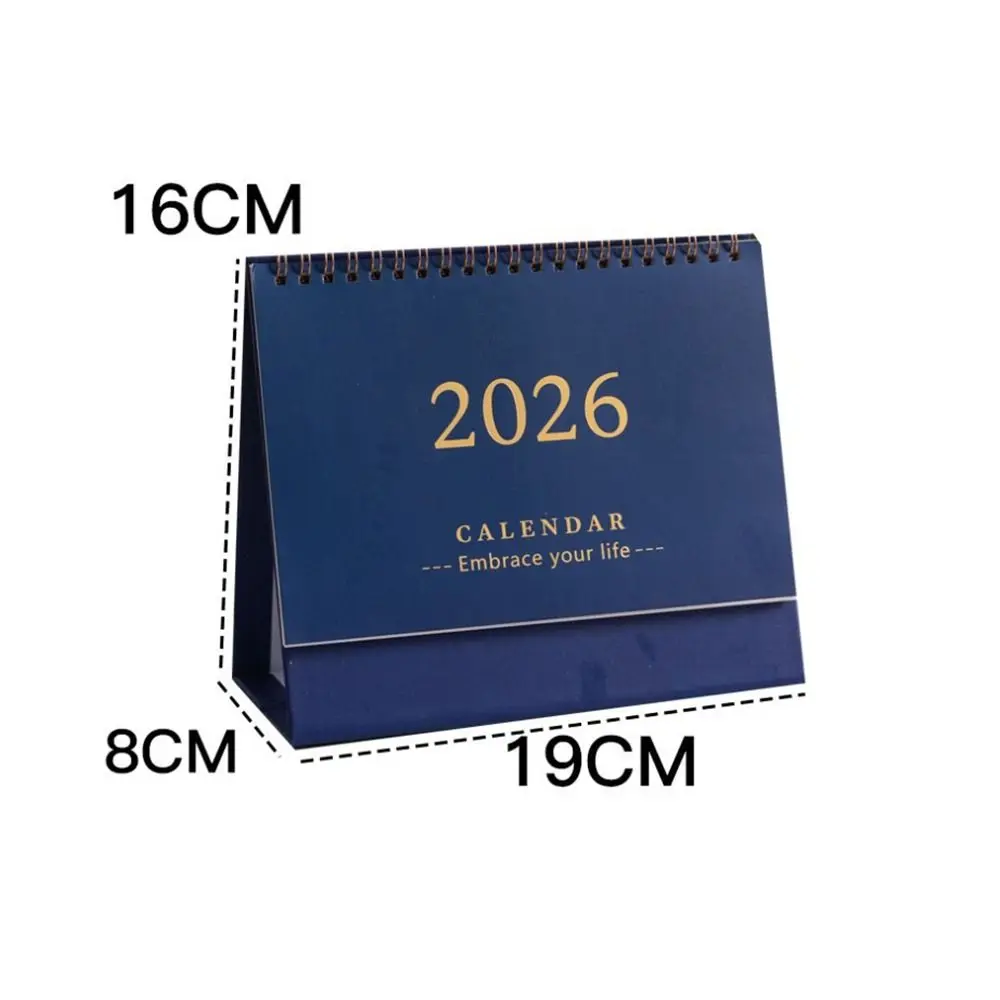 쓰기 가능한 메모 스탠딩 2026 데스크탑 데스크 캘린더 휴대용 접이식 테이블 캘린더 학업 플래너 오피스 문구