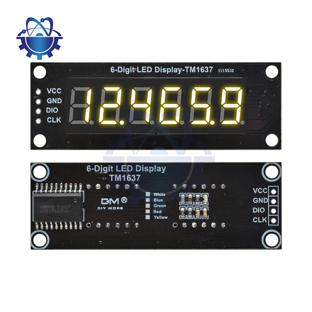 TM1637 Display 6 bit 7 segmenti modulo Display LED digitale per Arduino 0.56 pollici Nixie Clock Display digitale scheda modulo tubo