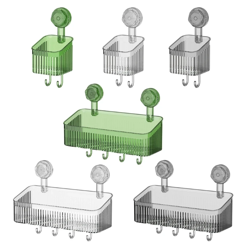 

Полка для хранения в ванной комнате с безопасными присосками, настенный органайзер F0T4