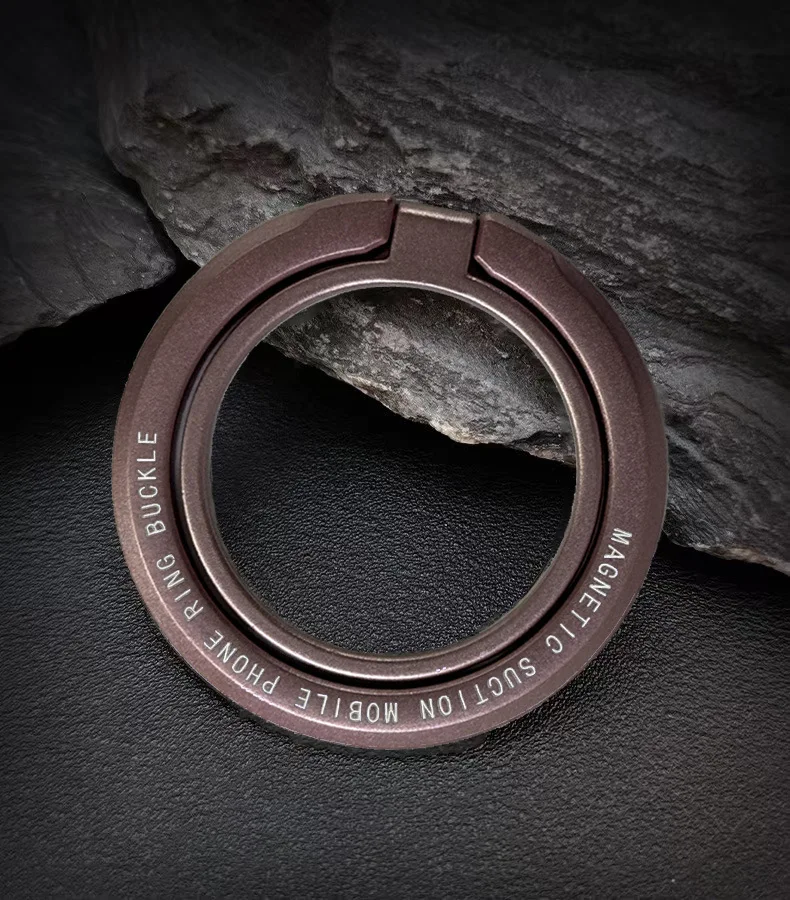 Magnetic Ring Phone Holder with Foldable Grip Stand and Portable Support