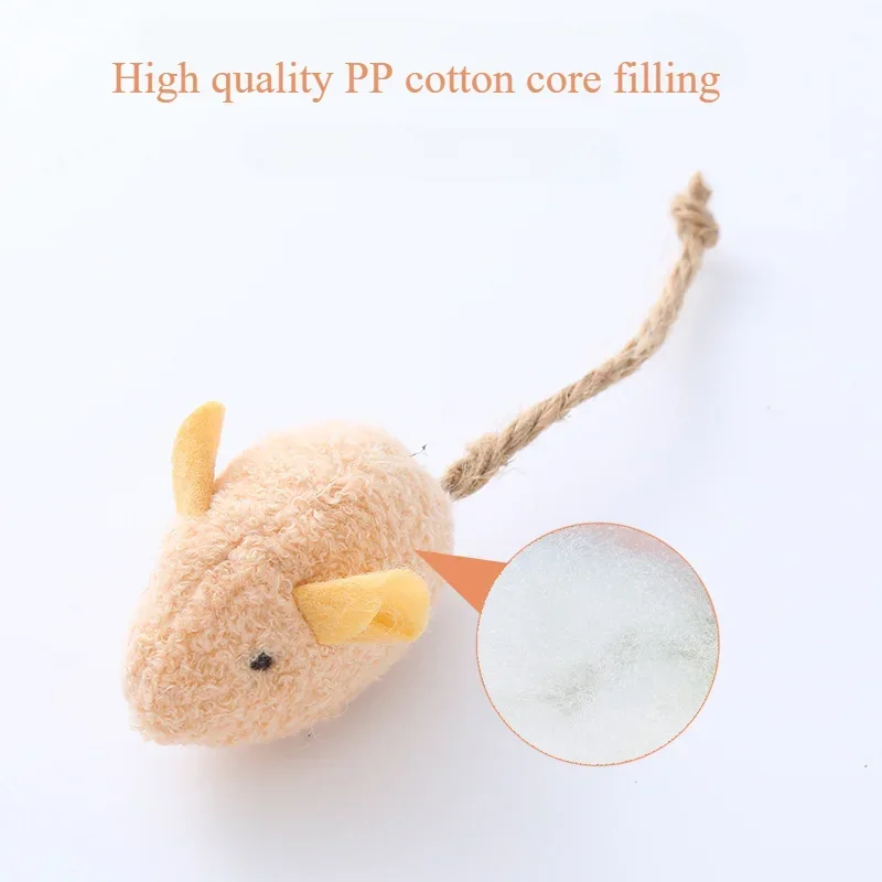 Interactive Plush Mouse Teasing Toy