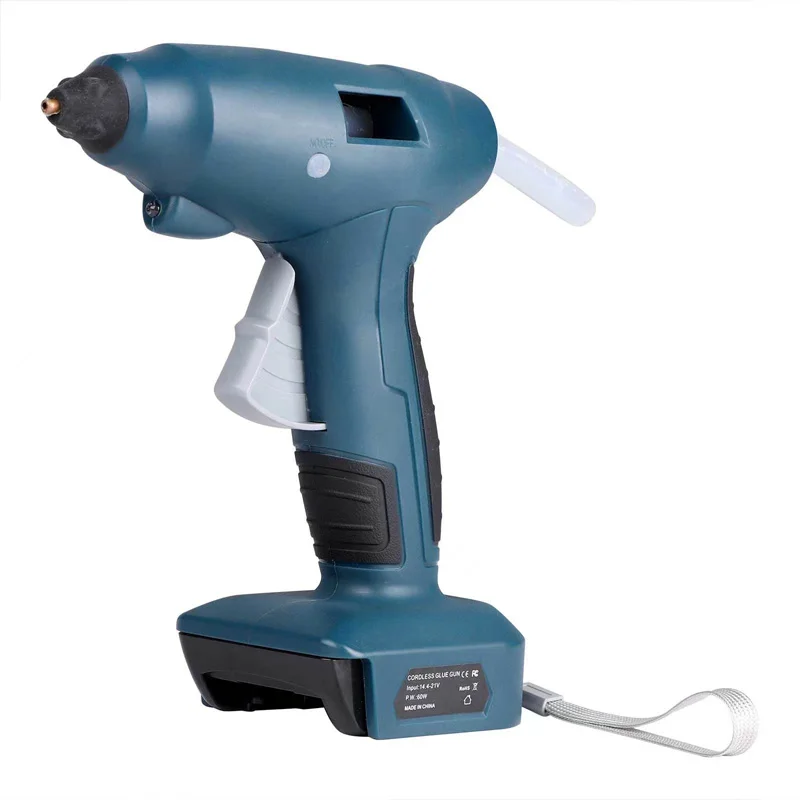 60w Cordless Hot Melt Glue Gun For 14.4-20v Makita/bosch/dewalt