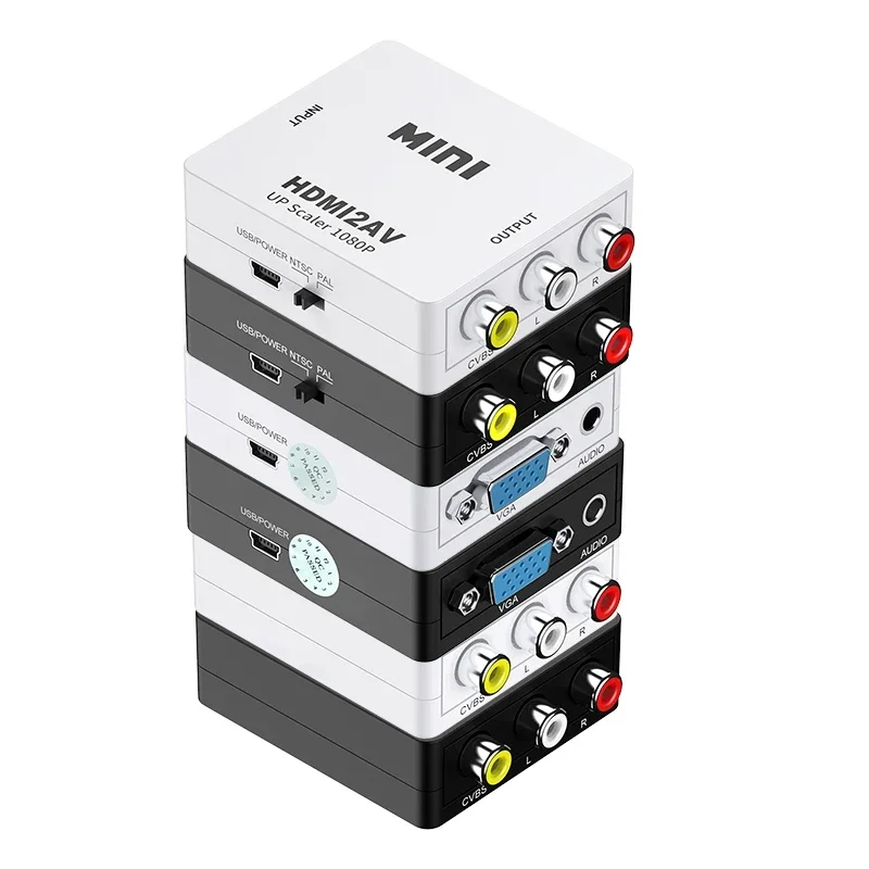 Mini HDMI to VGA Adapter VGA 2 HDMI 1080P AV to HD with Audio out Converter AV AV/CVBS,VGA AV,RVA Converter hdmi to vga adapter cable vga to hdmi converter vga to av converter
