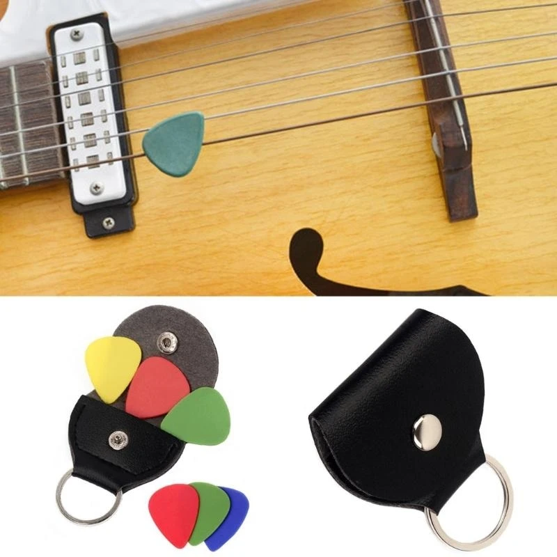 J1HE PU 가죽 기타 추천 홀더 케이스 가방 경량 추천 보관 가방 기타 Plectrums 가방 보관 파우치 키 체인