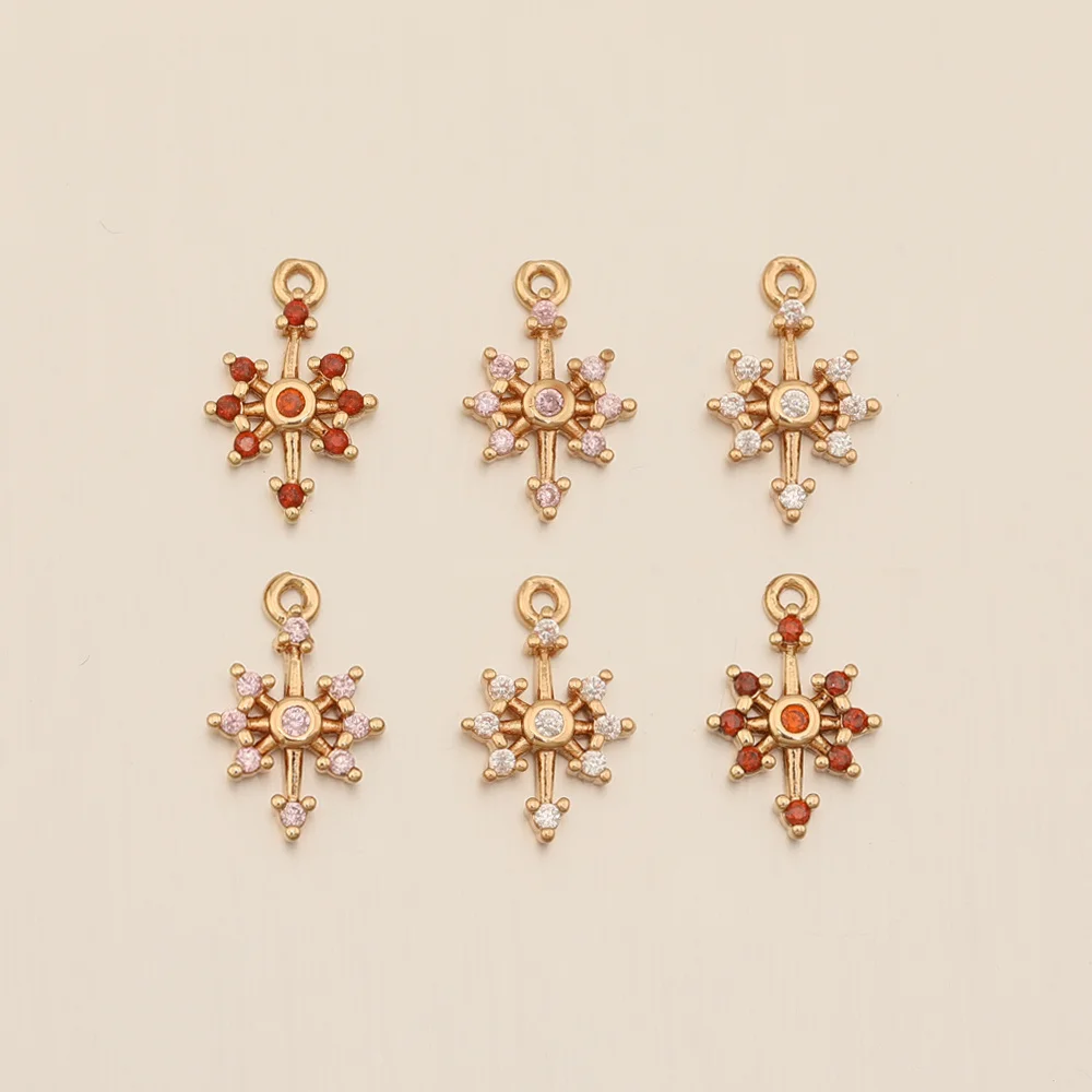 Cordial Design 9*13MM 100Pcs CZ Charms/Flower Shape/Hand Made/DIY Jewelry Parts/Rhinestone Pendant/Jewelry Findings & Components - cordial