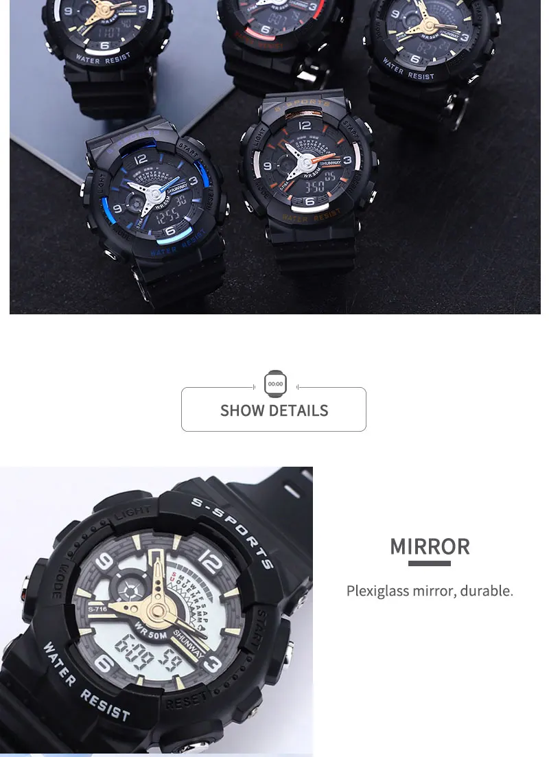 New Men Sport Watch Waterproof Style Digital Watches For Men Alarm Chrono Led Electronic Clock Square Man Wristwatch 2022