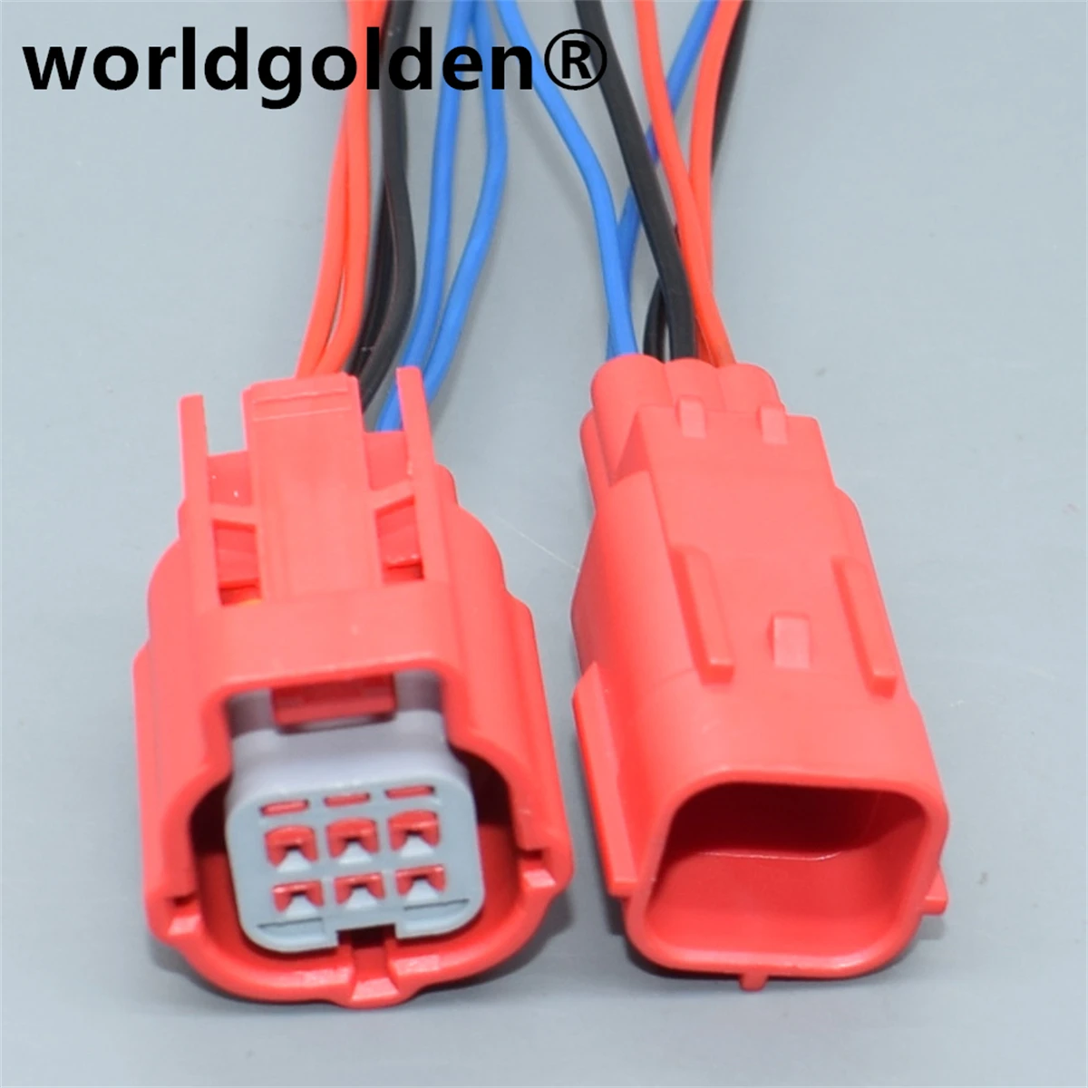 

worldgolden 6 Pin MWTRB-06-1A-R MWTPB-06-1A-R Motorcycle OBD Diagnosis Plug Waterproof Electronic Connector With Cable For Honda