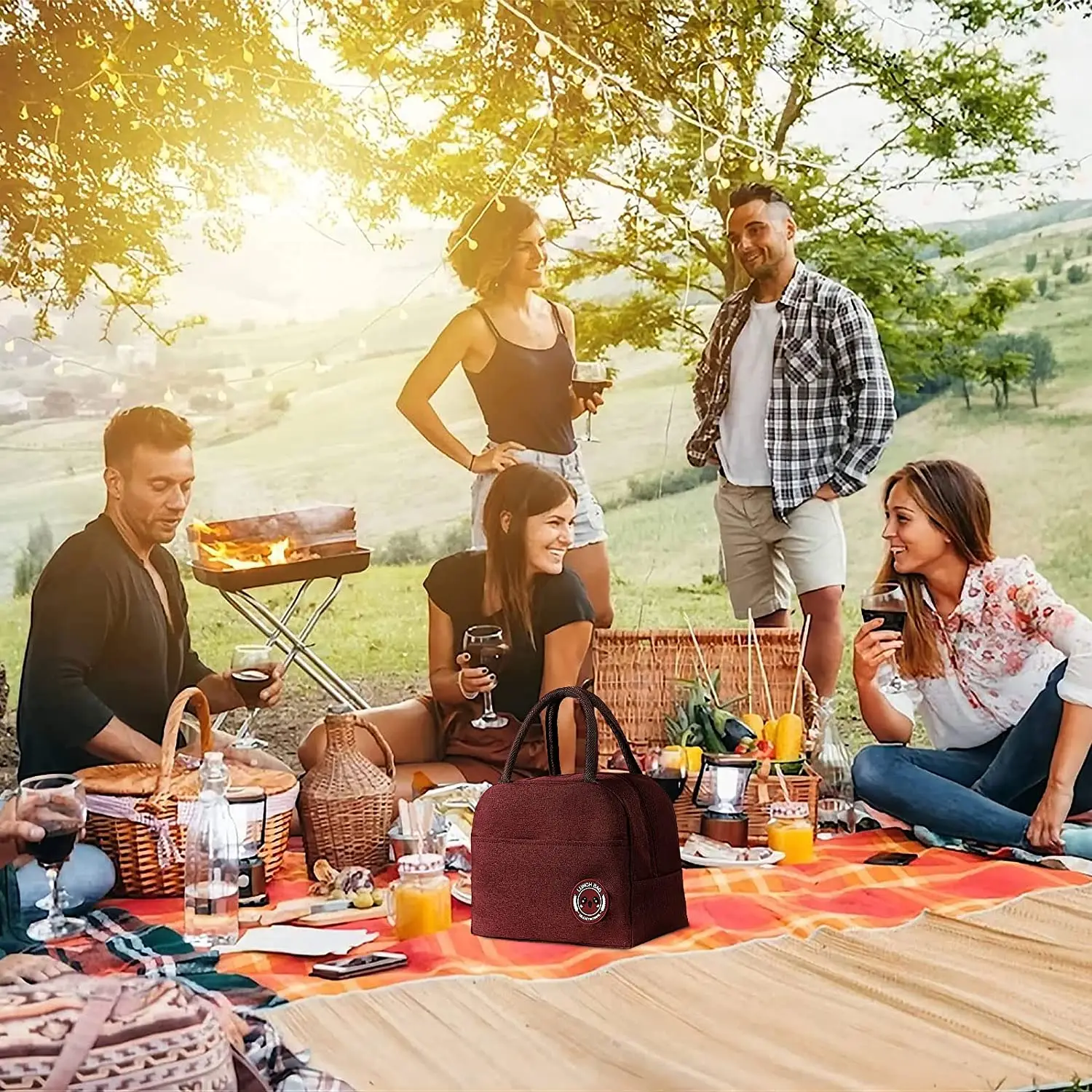 Bolsa de almuerzo con aislamiento para niños, bolso de mano para trabajo de enfermera, caja de comida empaquetada, Lonchers térmicos, bolsas de comida, bolsos de Picnic para mujeres y hombres