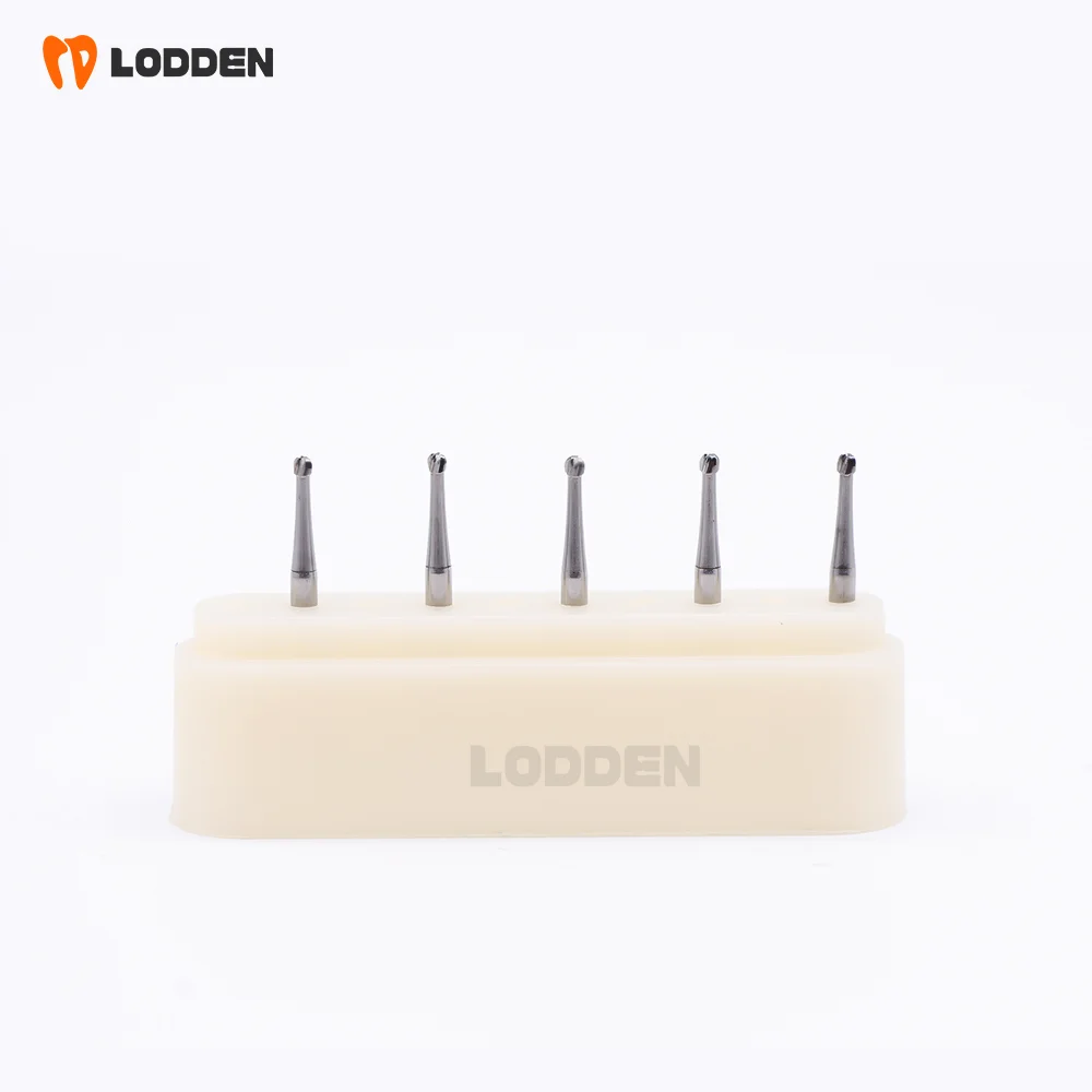 LODDEN 5 Stück/Box Wolframkarbid-Bohrer, Kugel, rund, 11 Größen, FG 1–9, einfach geschnittene Bohrer, 1,6 mm, hohe Geschwindigkeit, für Zahnmedizin-Schleifwerkzeuge – Detail 16