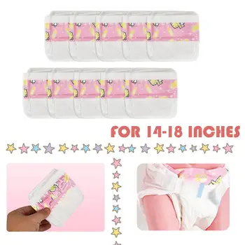 Confezione di pannolini per bambole, 10 pezzi di ricambio per pannolini per bambole Reborn, accessori riutilizzabili per bambole, pannolini per neonati