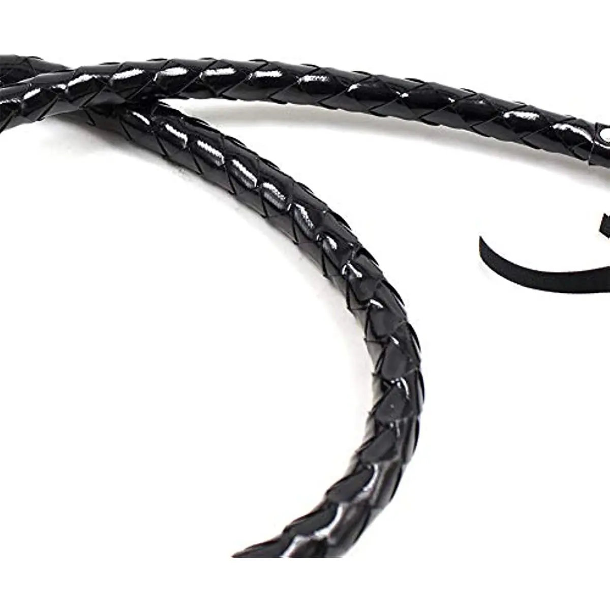 Whip Leather Black Long Snake Whip Horse Riding Equestrianism Whips Woven Leather Whip Cosplay Party S_voghion.com