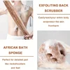 2pcs African Exfoliating Sponges Towel Mesh Bath Scrub Washcloth Double Side Wash Bath Loofah for Smooth Skin Back Shower Scrubb 3