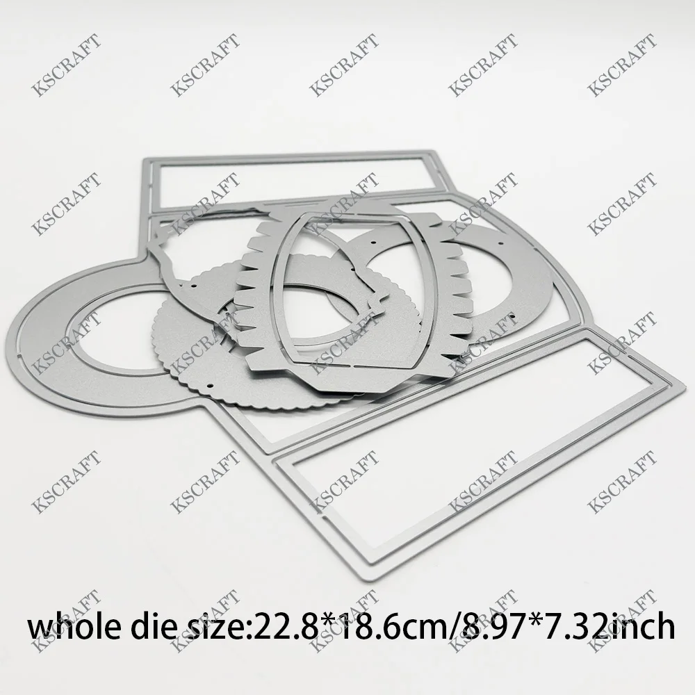 KSCRAFT 3D 용수철 가방 커팅 다이 스텐실, DIY 스크랩북 장식 엠보싱, DIY 종이 카드