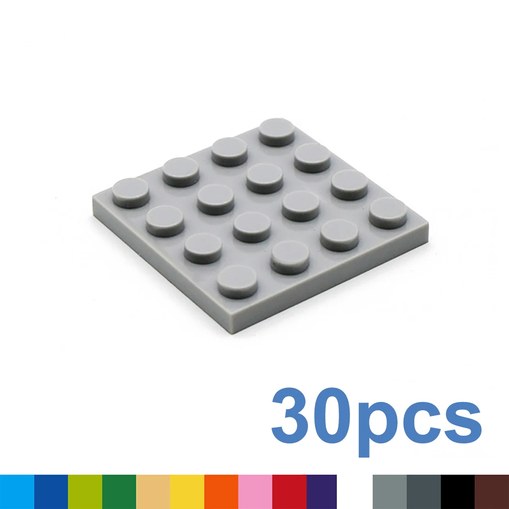 30 stücke DIY Bausteine Dünne Zahlen Bricks 4x4 Punkte 12 Farbe Pädagogisches Kreative Größe Kompatibel Mit 3031 Spielzeug für Kinder