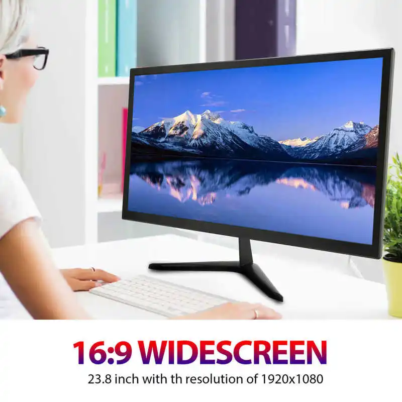 23.8 ġ  16:9 60Hz 1920x1080  Ŀ 5ms  HD VGA Է ũž  100 ? 240V for Office Game N