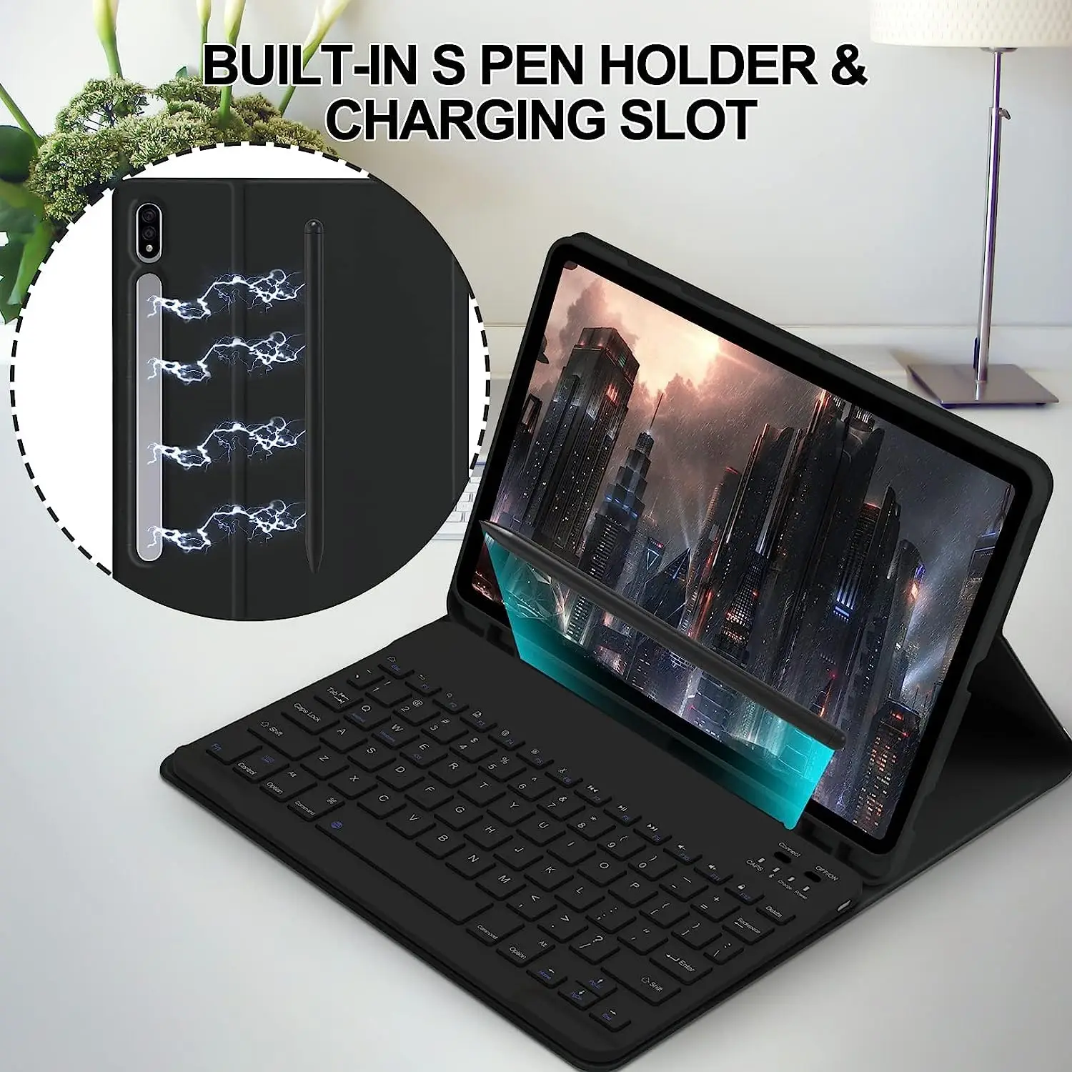 

For Samsung Galaxy Tab S9 11" 2023 (Model: SM-X710 / SM-X716B / SM-X718U) Tablet Protective Case Bluetooth-compatible Keyboard