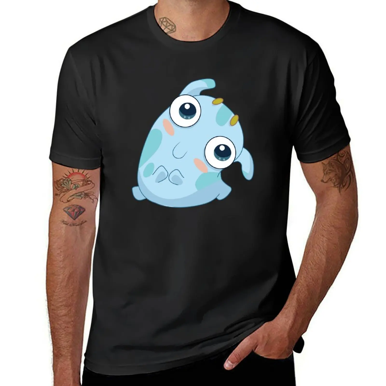 

Cute Marine Colored Devil T-Shirt heavyweights oversizeds aesthetic clothes summer clothes T-shirts for men cotton