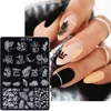 5pcs/set Flower Leaves Nail Stamping Plates Leaf Floral Butterfly Line Spring Printing Stencil Nail Stamp Templates Nails Tool 2