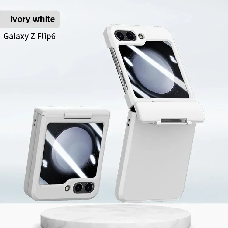 Sleek Protective Phone Case with Tempered Film & Hinge Guard