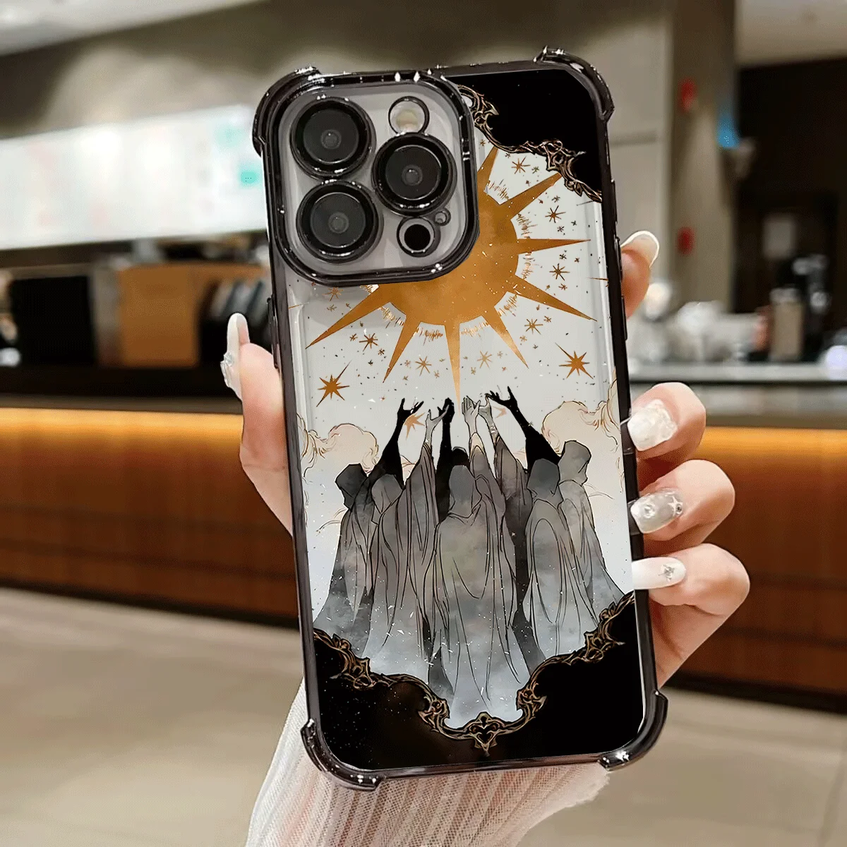 Plating Punk Cool Angel Sun Phone Case