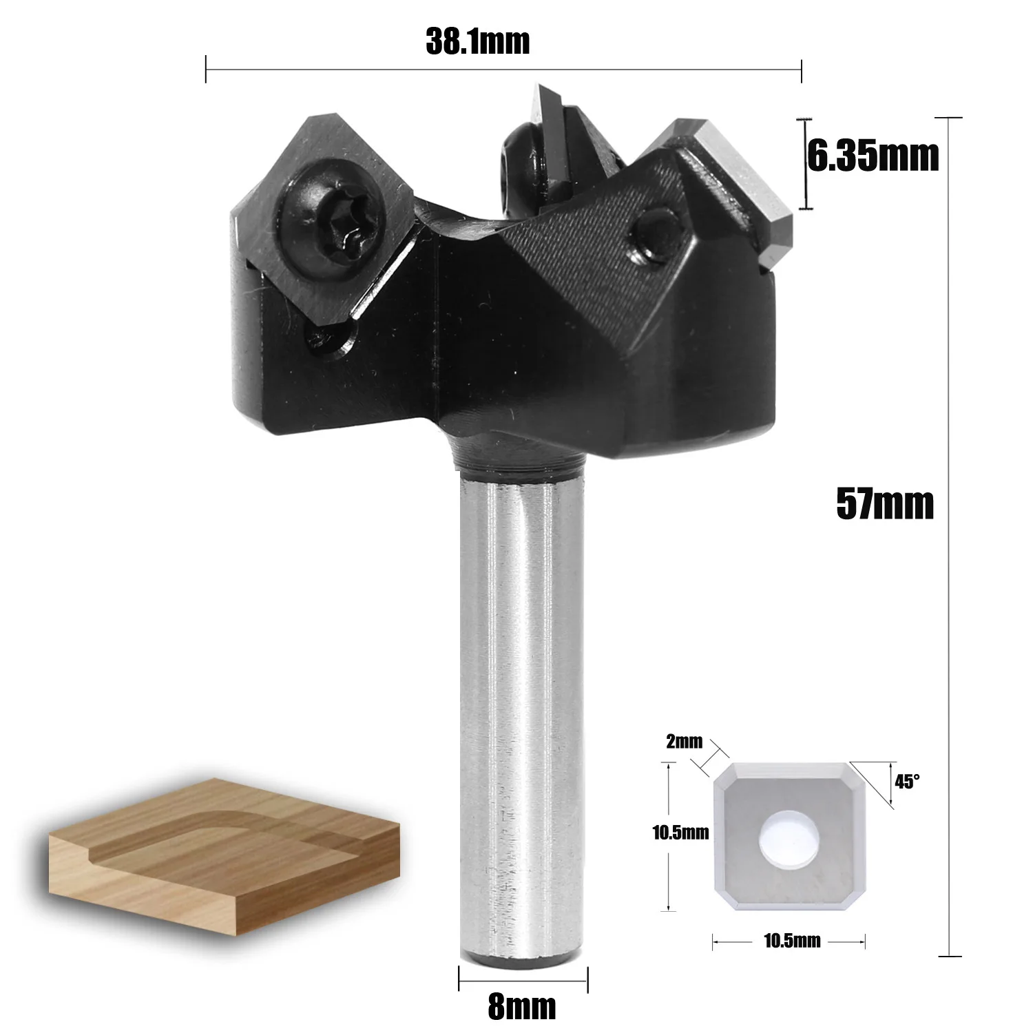 CNC Heavy Duty Spoilboard Surfacing Fly Cutter – Plunging Planing Slab Leveler Milling Cutter for Wood Router Bits & End Mill Machines 3