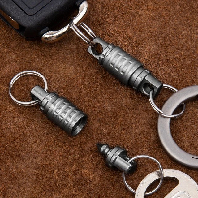 Detachable Key Ring Quick Release EDC Titanium Keyring Safe