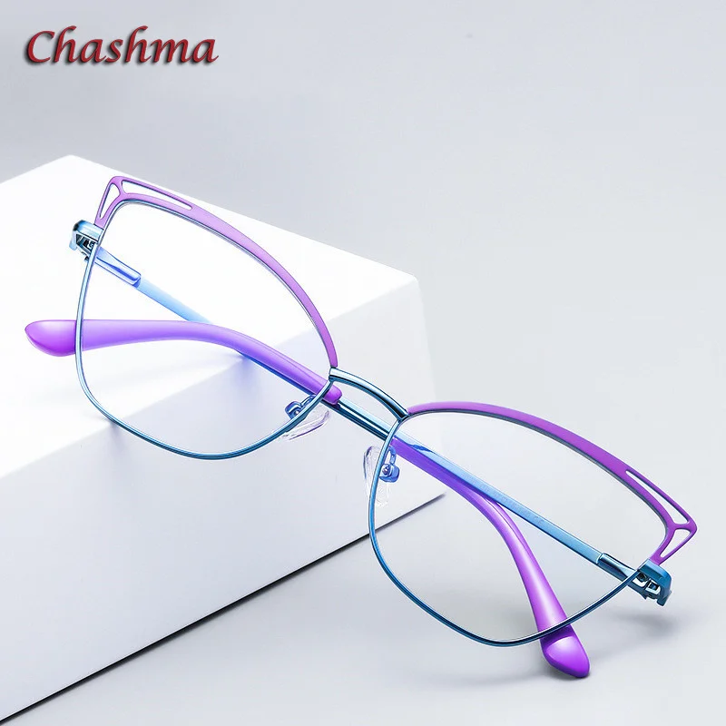 

Chashma Frame Women Prescription Glasses Spring Hinge Optical Cat Eye Eyewear Spectacles Fashion Anti Blue Ray Degree Lenses