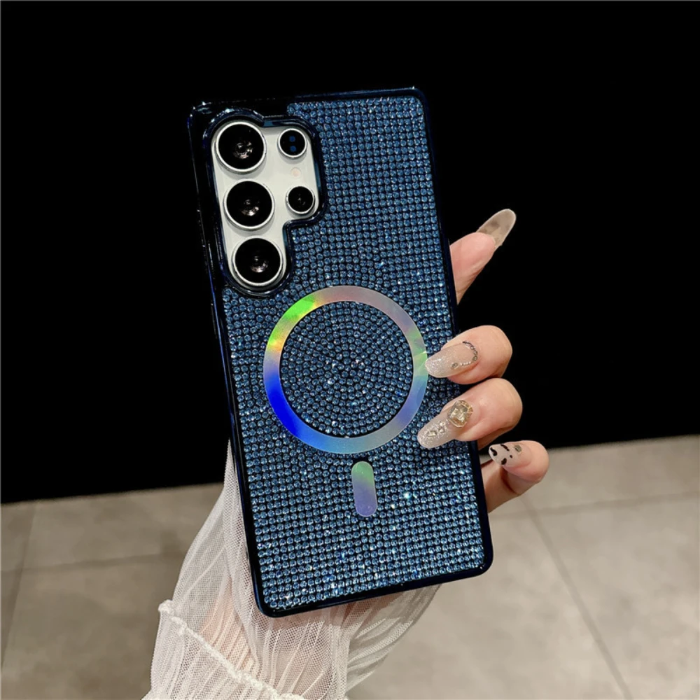 Luxury Bling Diamond Magnetic Shockproof Glitter Phone Case