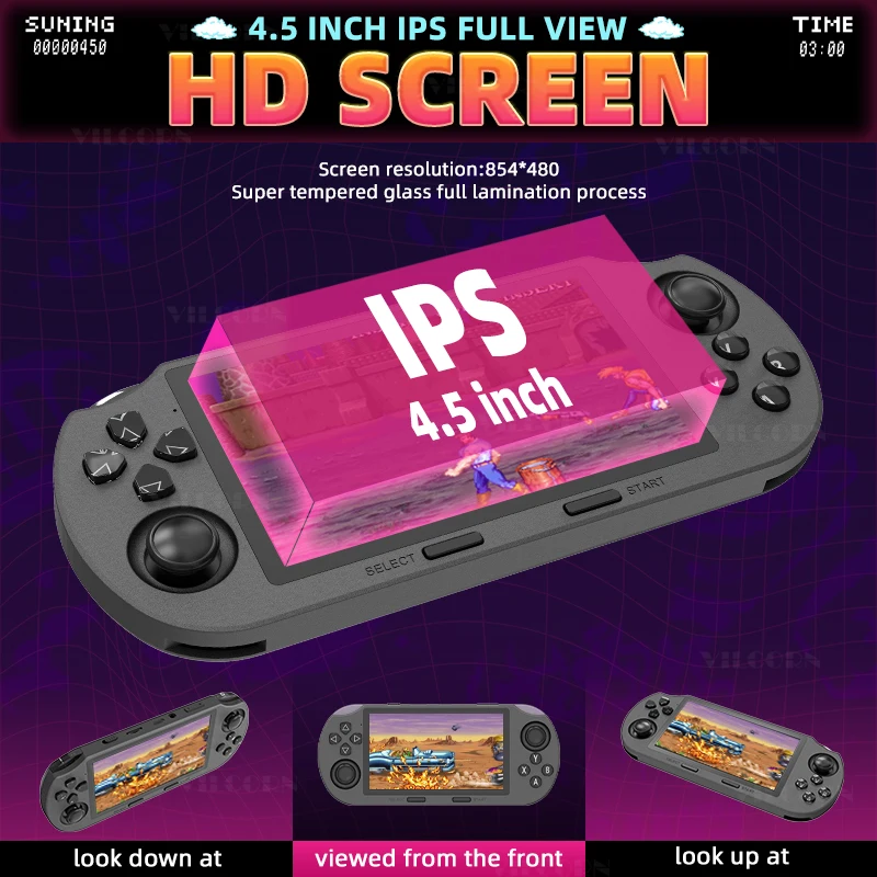 SF3000 レトロハンドヘルドゲームコンソール 4.5 インチ IPS