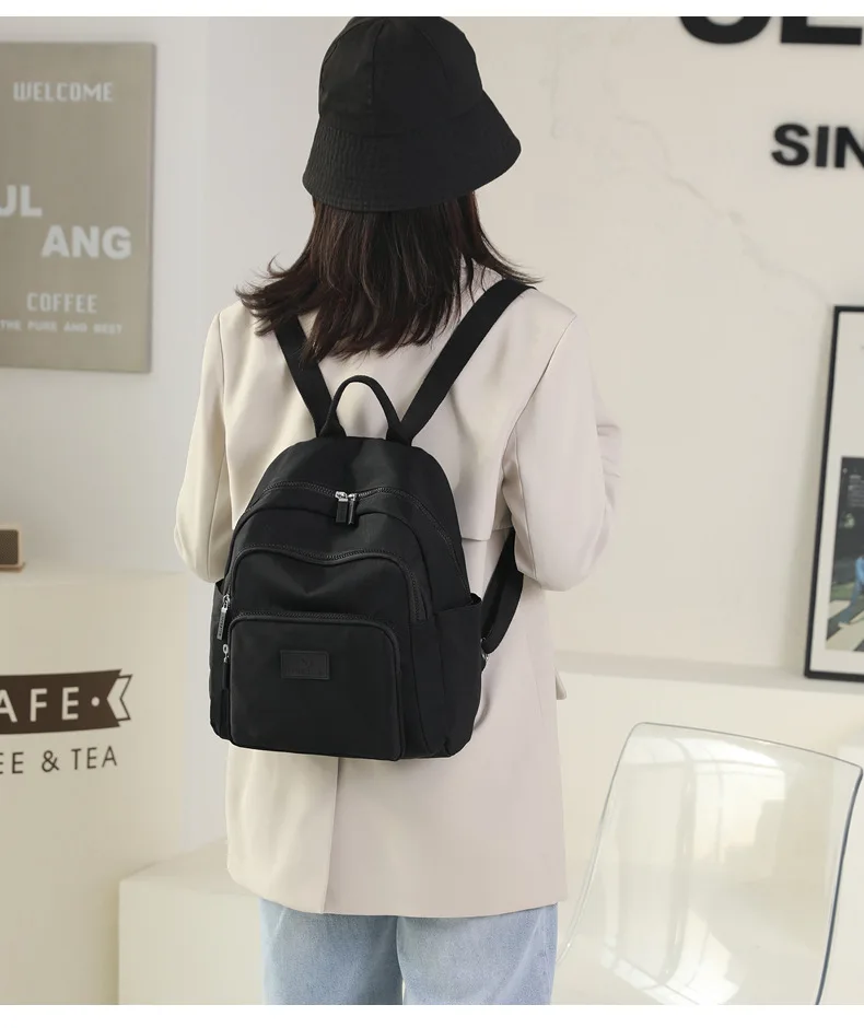 New Nylon Backpack Women's Fashion Outdoor Sports Backpack Large-Capacity Lightweight School Bag Casual All-Match Travel Bag