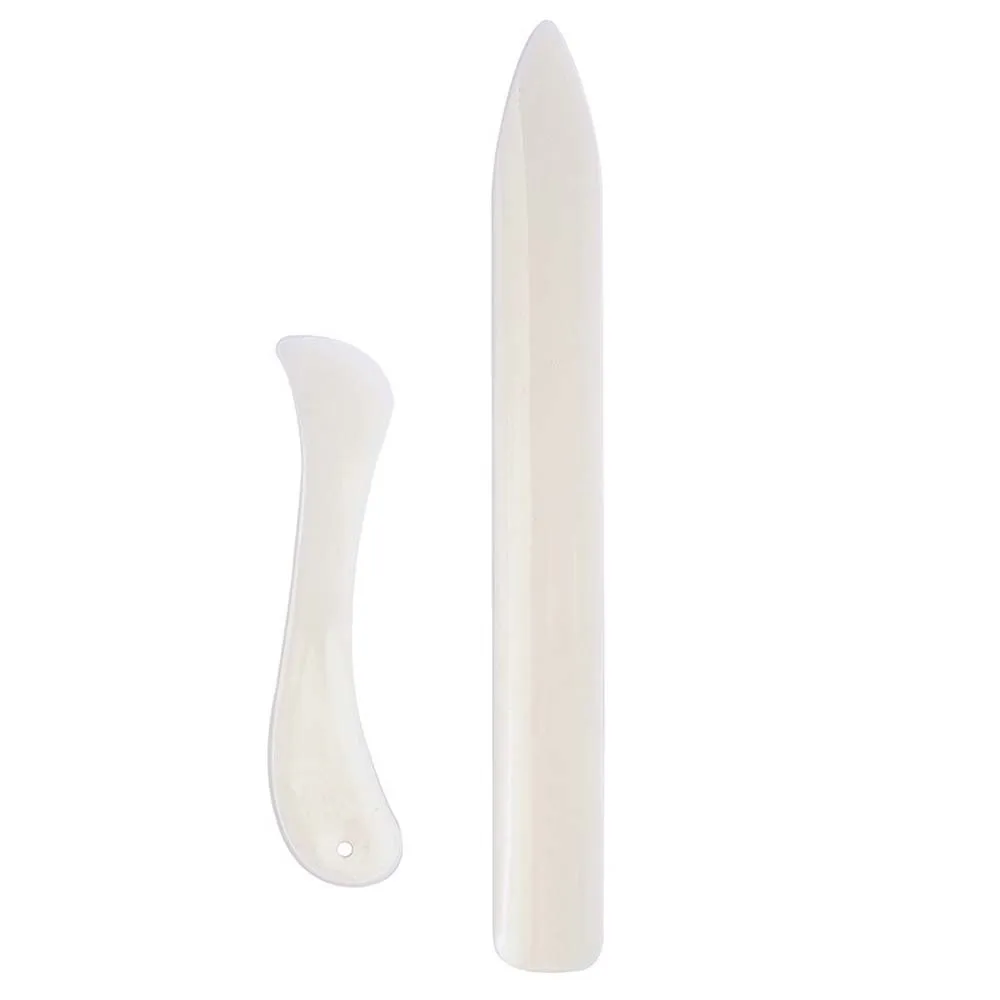 Paper Folding Knife Trimmer Diy Plastic Imitation Cow Bone Leather Bone Plastic Letter Opener Accessories Tool 2pcs/1set leather tools leather craft tool kit leather craft tools leather craft tool