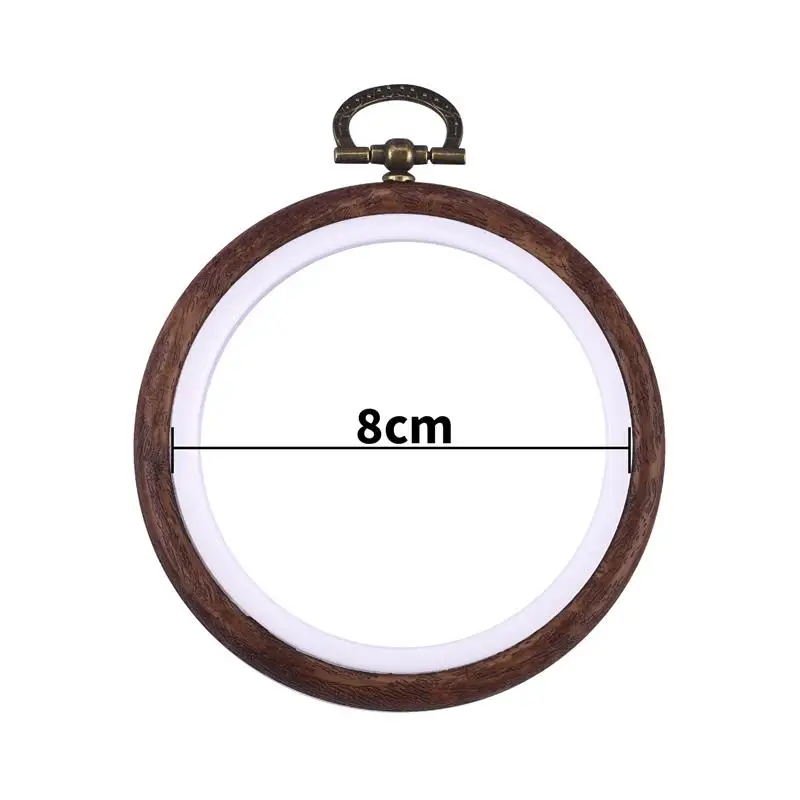 楕円形の木製刺frameミシンツール,丸いフープとプラスチックフレームのセット,自分でクロスステッチ,針,クラフト
