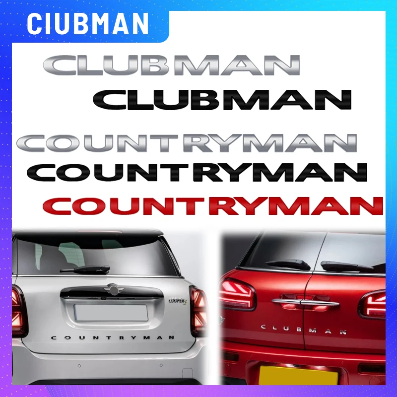1PCS 금속 Countryman Clubman 로고 미니 쿠퍼 S R60 R55 R54 F54 엠블럼 자동차 뒷 트렁크 스티커 배지 ..