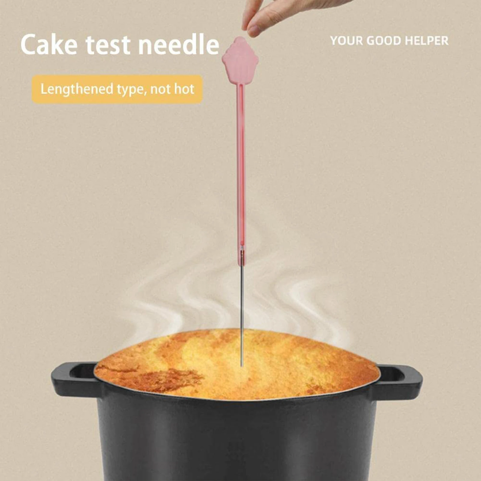 Stainless Steel Stick Needle Cake Tester Foldable Cake Testers For Baking Doneness For Chiffon Cakes Kitchen Bakeware Tools