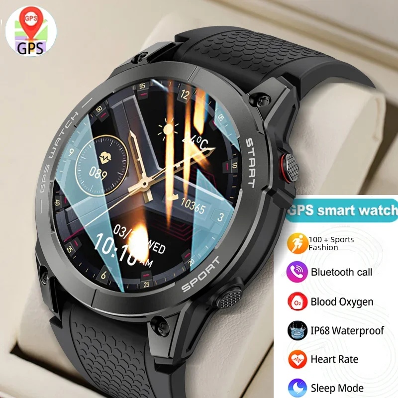 

2024 New Smart Watch Men AMOLED Display HD 466*466 Bluetooth Call Sports Watches Smartwatch for Men GPS Watch Fitness Healthy