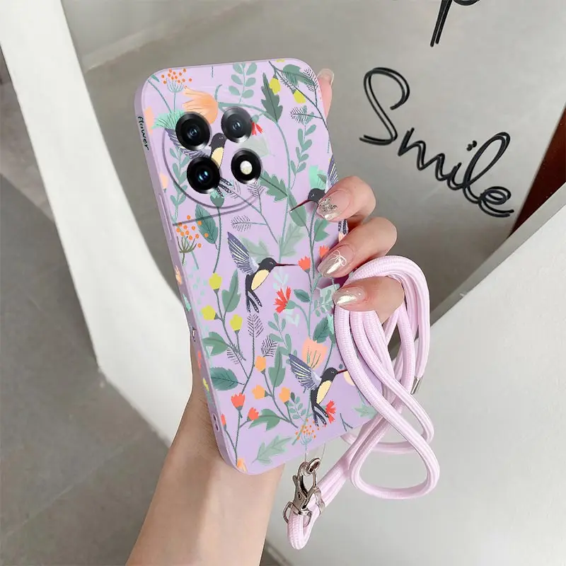 Bright Branch Silicone Phone Case - Elegant Protective Cover