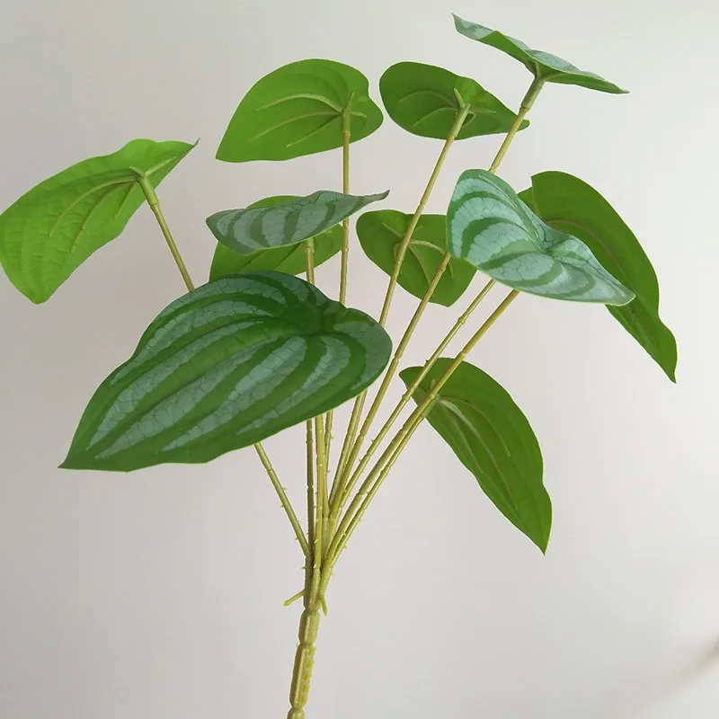 31in Large Fake Tropical Monstera Plants Artificial Palm Tree Plastic Leaf Water Plant for Office Desk Home Garden Greenery Deco