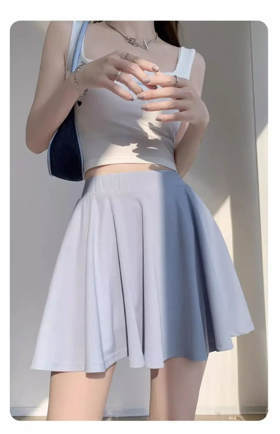 Yasuk Spring Summer Sporty Casual Slim Sport Shorts Pants Panty Dress Sweet Cool Girl Soft Ice Silk Pleated Skirt