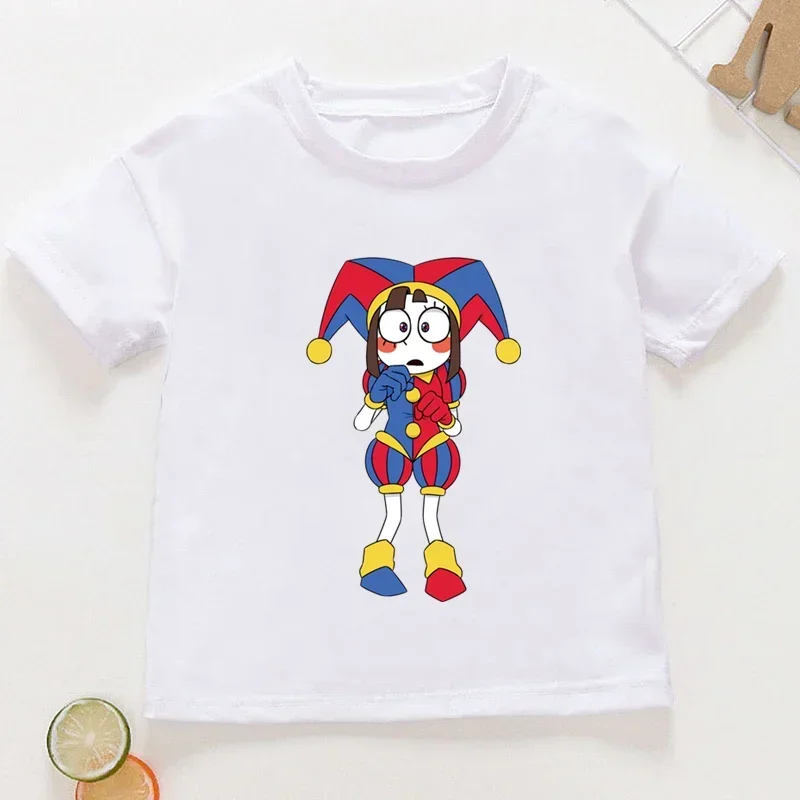 thumbnail image 1 of Camiseta de algodón con estampado de circo digital increíble para niños, camisetas de verano para niñas, ropa para bebés, camiseta de manga corta con dibujos animados para niños, 1 of 5