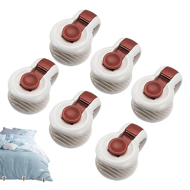 

Зажимы для пододеяльника, 6 шт., застежки, предотвращают движение пододеяльников, без шпильки, застежки для одеяла, аксессуары для постельного белья, предотвращают появление царапин