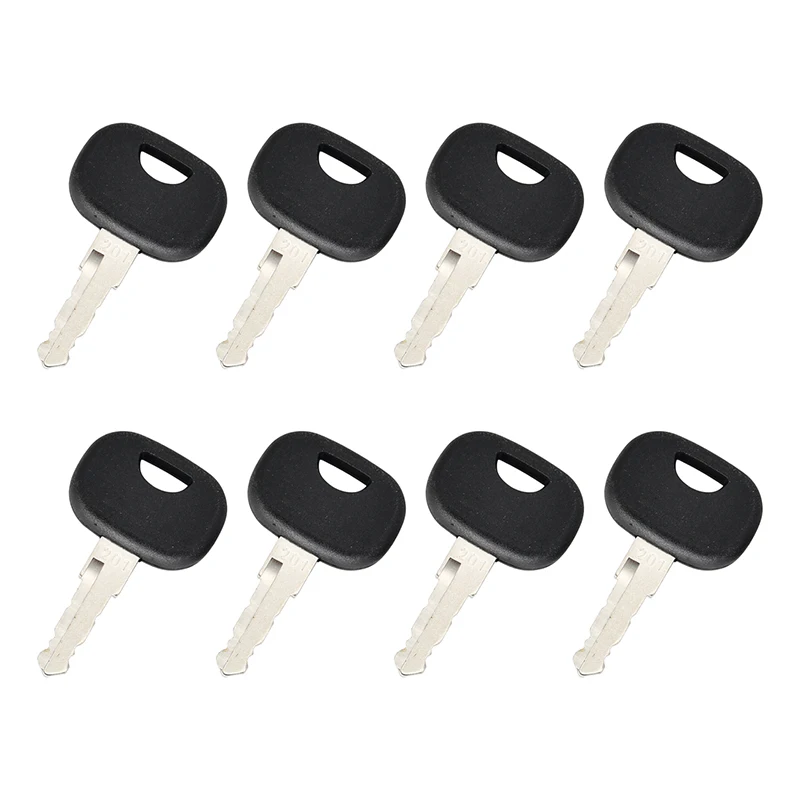 8Pcs Ignition Key 3643912 Compatible with Takeuchi Wheel Loader TW65 TW80