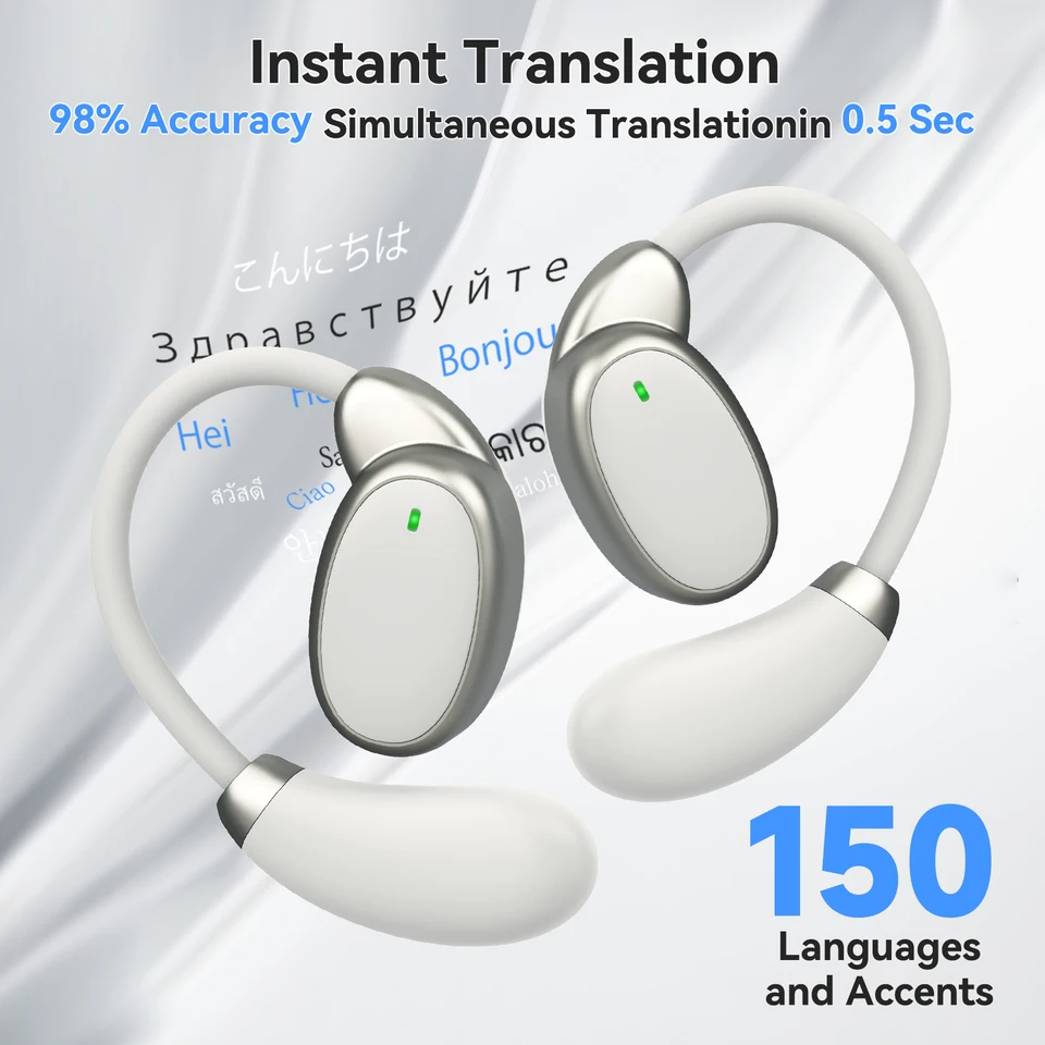 Vormor V18 Translator Earphones 150 Languages Two-way Instant