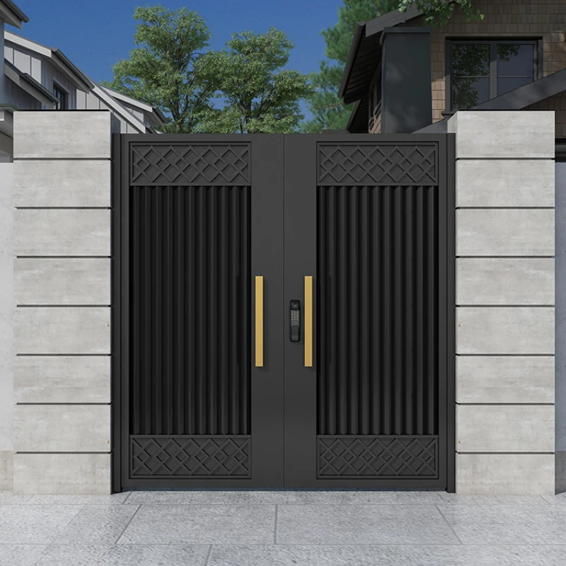 Iron Gate Entrance Door Villa Courtyard Double Door Middle Door Rural