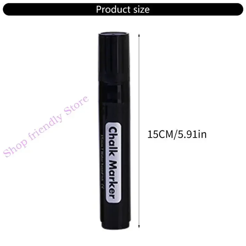 15mm 평면 사각형 팁 지울 수 있는 액체 분필 마커가 있는 컬러 액체 분필 펜
