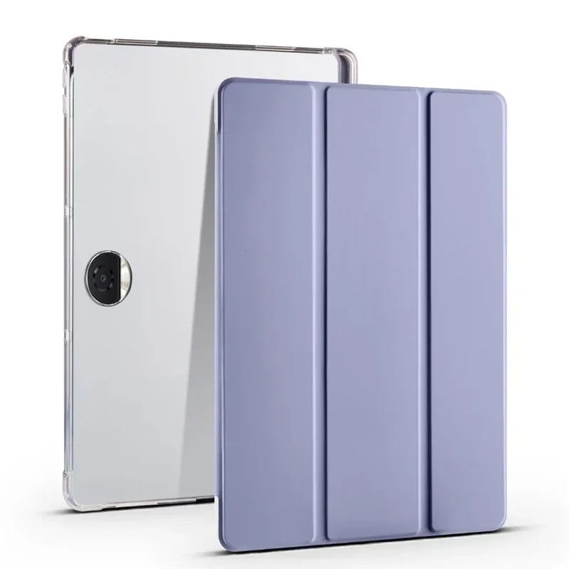 Premium PU Leather Trifold Tablet Case with Pen Holder - Soft Back, Stand Function, Shockproof Protection